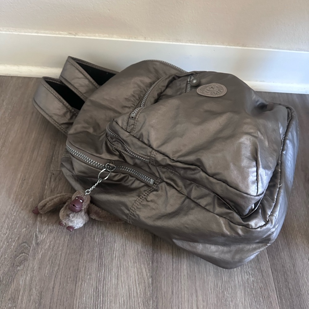 Kipling Seoul Large Solid Laptop Backpack In Meta… - image 4